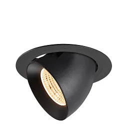 LED Deckeneinbaustrahler NUMINOS® GIMBLE XL, 24W, IP20, dimmbar, 55°, 2700K, 3500lm, schwarz