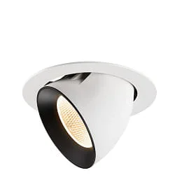 LED Deckeneinbaustrahler NUMINOS® GIMBLE XL, 24W, IP20, schwenkbar, 20°, 2700K, 3500lm, weiß/schwarz