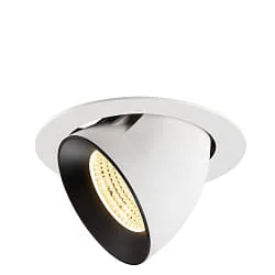 LED Deckeneinbaustrahler NUMINOS® GIMBLE XL, 24W, IP20, schwenkbar, 55°, 3000K, 3600lm, weiß/schwarz