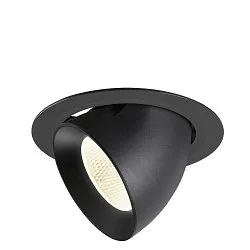 LED Deckeneinbaustrahler NUMINOS® GIMBLE XL, 24W, IP20, dimmbar, 20°, 4000K, 3800lm, schwarz