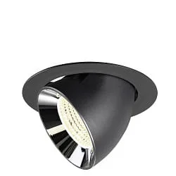 LED Deckeneinbaustrahler NUMINOS® GIMBLE XL, 24W, IP20, schwenkbar, 55°, 4000K, 3800lm, schwarz/chrom