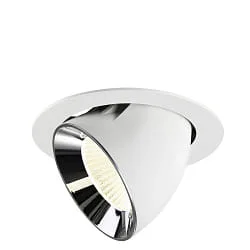 LED Deckeneinbaustrahler NUMINOS® GIMBLE XL, 24W, IP20, schwenkbar, 40°, 4000K, 3800lm, weiß/chrom