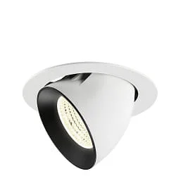 LED Deckeneinbaustrahler NUMINOS® GIMBLE XL, 24W, IP20, schwenkbar, 55°, 4000K, 3800lm, weiß/schwarz