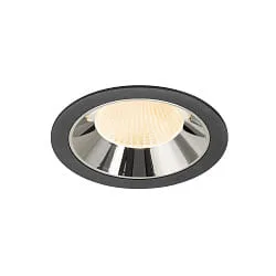 ceiling recessed luminaire NUMINOS® XL suitable for VDU workstation IP20, chrome, black dimmable