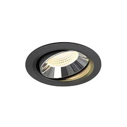 LED Deckeneinbauleuchte NUMINOS® MOVE XL, 24W, IP20, schwenkbar, 55°, 3000K, 3600lm, schwarz/chrom