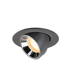 LED Deckeneinbaustrahler NUMINOS® GIMBLE XS, 6,9W, IP20, schwenkbar, 55°, 2700K, 900lm, schwarz/chrom
