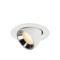 LED Deckeneinbaustrahler NUMINOS® GIMBLE XS, 6,9W, IP20, schwenkbar, 40°, 2700K, 900lm, weiß/chrom