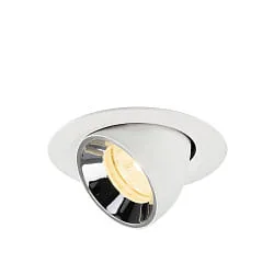 LED Deckeneinbaustrahler NUMINOS® GIMBLE XS, 6,9W, IP20, schwenkbar, 20°, 3000K, 950lm, weiß/chrom