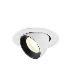 LED Deckeneinbaustrahler NUMINOS® GIMBLE XS, 6,9W, IP20, schwenkbar, 55°, 4000K, 1000lm, weiß/schwarz