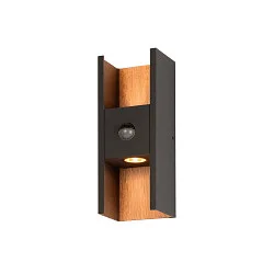Outdoor LED-Wandleuchte FLATT II, IP54 IK03, mit Sensor, Up & Down, 10W 2700K, Seeluft-beständig, dimmbar