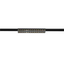 LED 3-Phasen Raster-Strahler SIGHT EVO DOUBLE ON-OFF, 57.4cm, CRi>90, UGR<19, schaltbar, 25W 3000K 3250lm 60°, schwarz