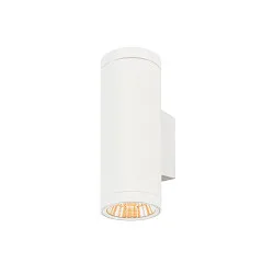 Outdoor LED-Wandleuchte HELIA PRO L SINGLE, IP65 IK08, Höhe 30.5cm, zylindrisch, 24°, DALI dimmbar, 10W 2700K 1200lm, weiß