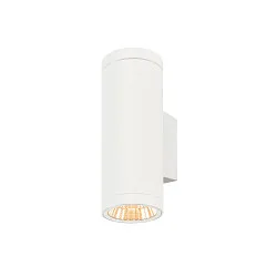 Outdoor LED-Wandleuchte HELIA PRO L SINGLE, IP65 IK08, Höhe 30.5cm, zylindrisch, 24°, DALI dimmbar, 15W 2700K 1800lm, weiß