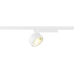 1-phase spot KALU 2.0 PHASE cylindrical, UGR < 19, with lens optics, cardanic swivelling IP20, white dimmable