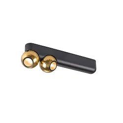 LED Wand-/Deckenleuchte DYSKO DOUBLE, 36°, 13W, 2700K, 1500lm, IP20, dimmbar, schwarz / gold