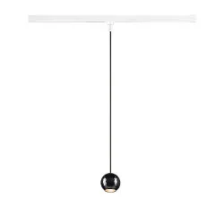 Dekorative LED 1-Phasen Pendelleuchte DYSKO, IP20, 6.7W 2700 750lm 36°, CRi>90, dimmbar, schwarz / Adapter weiß
