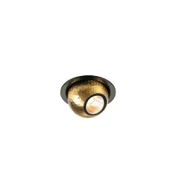 ceiling recessed luminaire DYSKO round IP20, gold, black dimmable