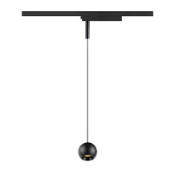 LED 1-Phasen Pendelleuchte LIGHT EYE® 2.0, rund, CRi>90, schaltbar, 11W 3000K 1200lm 30°, schwarz matt