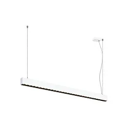 LED Pendelleuchte GLENOS® PRO, 120cm, 75°, 60W, UGR16, IP20, dimmbar, 3000K, 7500lm, weiß / schwarz