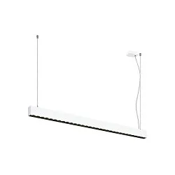 LED Pendelleuchte GLENOS® PRO, 120cm, 75°, 60W, UGR16, IP20, dimmbar, 4000K, 7800lm, weiß / schwarz