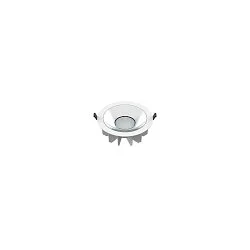 LED Deckeneinbauleuchte DOWNLIGHT P 230 40 HG ML ON-OFF, IP54 IK08, Ø 23cm / DA 20cm, dimmbar, 22/29W 4000K 60°, weiß/silber