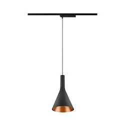 LED 1-Phasen Pendelleuchte LALU® SET CONE 15, IP20, 10W 2700/3000K (CCT Switch) 40°, CRi>90, dimmbar, schwarz / Bronze