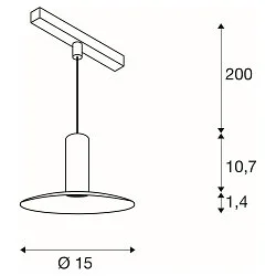LED Pendelleuchte LALU® SET ELYPSE TRACK 48V, 40°, 9W, 2700/3000K, 600lm, IP20, dimmbar, schwarz