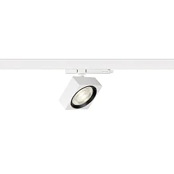 LED 3-Phasen Strahler EURO CUBE 2 L PHASE, CRi>90, UGR<19, kardanisch, C dimmbar, 21W 4000K 2800lm 40°, weiß / schwarz