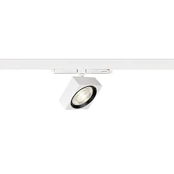 LED 3-Phasen Strahler EURO CUBE 2 L DALI, CRi>90, UGR<19, kardanisch, DALI dimmbar, 21W 4000K 2800lm 40°, weiß / schwarz