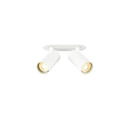 semi recessed spotlight ENOLA 2.0 S RL DOUBLE PAR11 2 flames, with lamp socket GU10 IP20, white