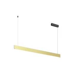 pendant luminaire LINIUS 150 PD DALI ROSETTE DALI controllable, with canopy IP20, brass dimmable