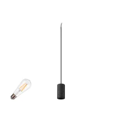 Pendelleuchte FITU PD SET STONE E27 ST64 LED, Set inkl. Leuchtmittel, 7.5W 2700K 800lm 320°, CRi>90, dimmbar, klar, beige