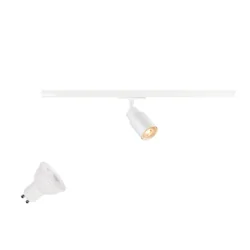 1-phase spot PURI 2.0 TUBE 1PH SET  set of 1, with lamp socket GU10 IP20, white dimmable