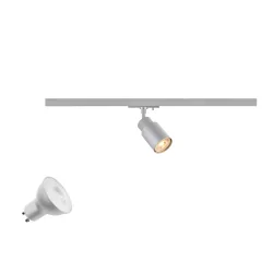 1-phase spot PURI 2.0 TUBE 1PH SET  set of 1, with lamp socket GU10 IP20, grey dimmable