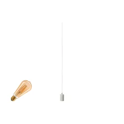 3-phase pendant luminaire FITU PD 3PH SET set of 1, with adapter, with lamp socket E27 IP20, white dimmable