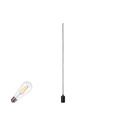 3-Phasen Pendelleuchte FITU PD 3PH SET E27 ST64, Set inkl. Leuchtmittel, 7.5W 2700K, CRi>90, dimmbar, Klarglas, 500cm Pendel