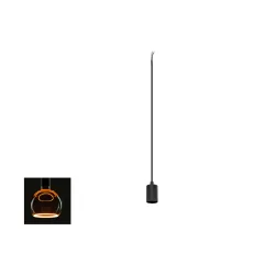 3-Phasen Pendelleuchte FITU PD 3PH SET RIBBED E27 GLOBE150, Set inkl. Leuchtmittel LED FLOATING GLOBE 150, 6W 1900K, dimmbar