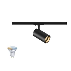 1-phase spot ASTO TUBE SMART SET 1PH GU10 TW set of 1, tunable white, with lamp socket GU10 IP20, black dimmable