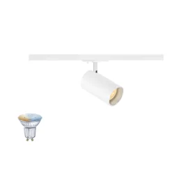 1-phase spot ASTO TUBE SMART SET 1PH GU10 TW set of 1, tunable white, with lamp socket GU10 IP20, white dimmable
