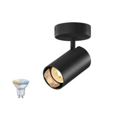 Wand- und Deckenleuchte TUBE SMART SET CW GU10, schwarz