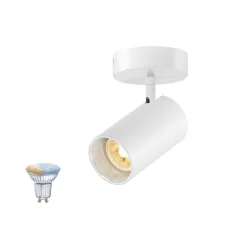Wand- und Deckenleuchte TUBE SMART SET CW single GU10, Set inkl. Leuchtmittel, weiß