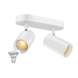Wand- und Deckenstrahler ASTO TUBE SMART SET CW DOUBLE GU10 TW, 2-flammig
