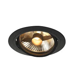 Deckeneinbaustrahler NEW TRIA ES111 1, GU10, 230V, rund, inkl. Blattfedern, schwarz