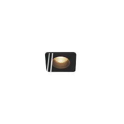 LED Ceiling recessed luminaire PATTA-F, square, 12W, COB LED, 38°, 3000K, IP65, incl. Driver, black