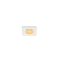 LED Ceiling recessed luminaire PATTA-F, square, 12W, COB LED, 38°, 3000K, IP65, incl. Driver, white
