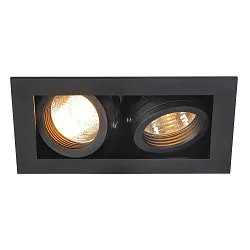 Deckeneinbaustrahler KADUX 2 GU10 Downlight, 2xGU10, 230V, Clipfedern, schwarz