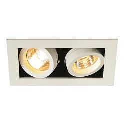 Deckeneinbaustrahler KADUX 2 GU10 Downlight, 2xGU10, 230V, Clipfedern, weiß