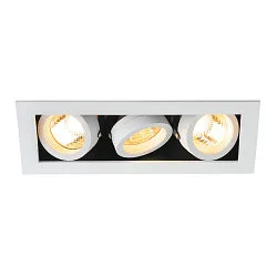 Deckeneinbaustrahler KADUX 3 GU10 Downlight, 3xGU10, 230V, Clipfedern, weiß