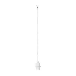 Pendelleuchte FENDA, 150cm, mit offenem Kabel, E27, ohne Schirm, Weiß