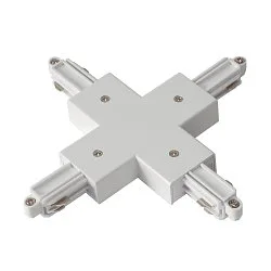 X-Verbinder für 1-Phasen HV-Stromschiene, Aufbauversion, weiß
